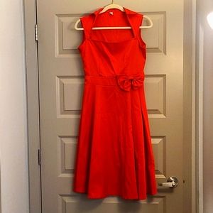 Red retro vintage pin up party dress